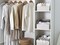 StorageWorks Closet Storage Bins, Trapezoid Storage Box for Shelves, Fabric Closet Bins and Organizing Baskets, Small, 3-Pack, Mixing of Beige, White & Ivory